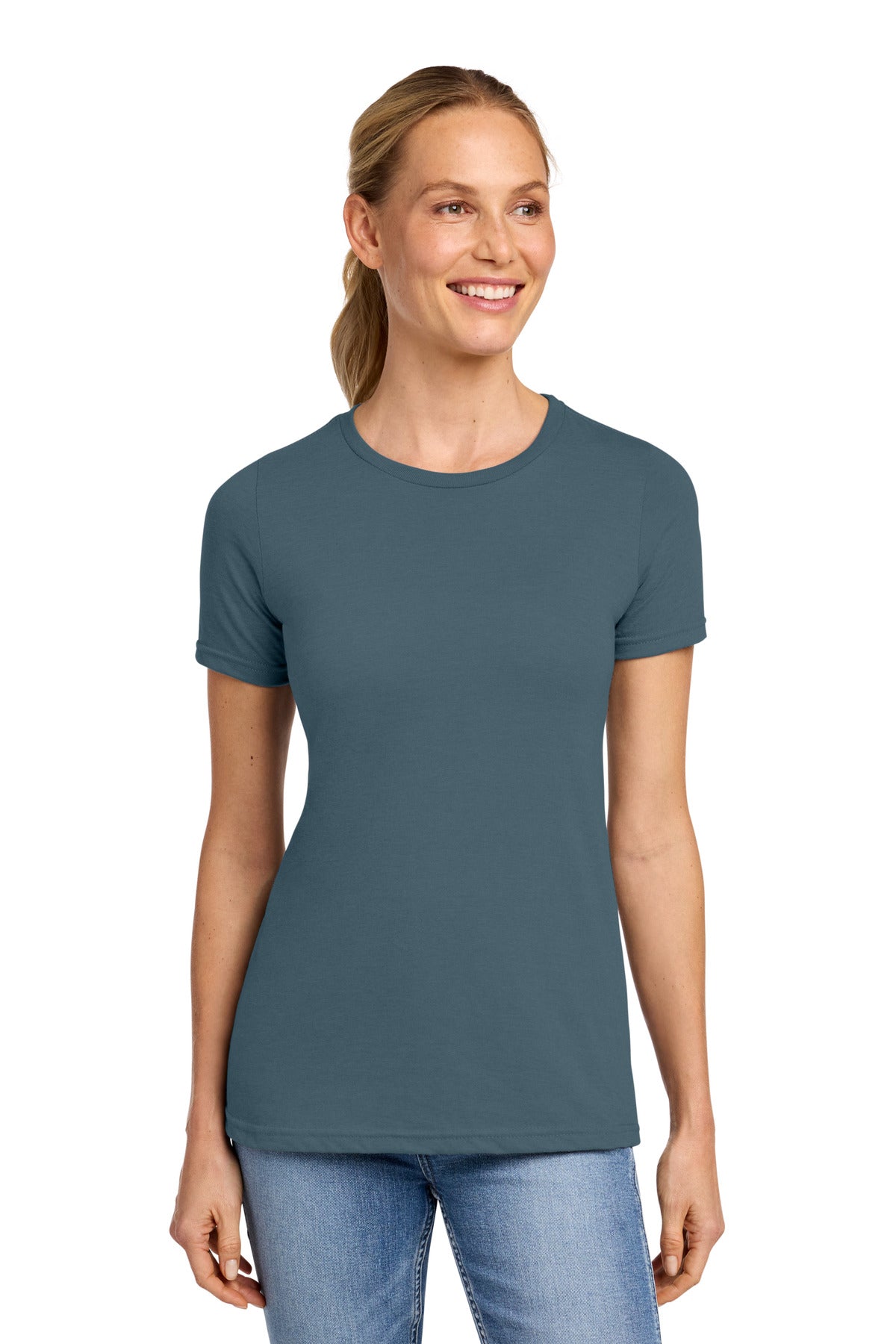 Gildan Softstyle Women's CVC T-Shirt 64001LCVC - Steel Blue