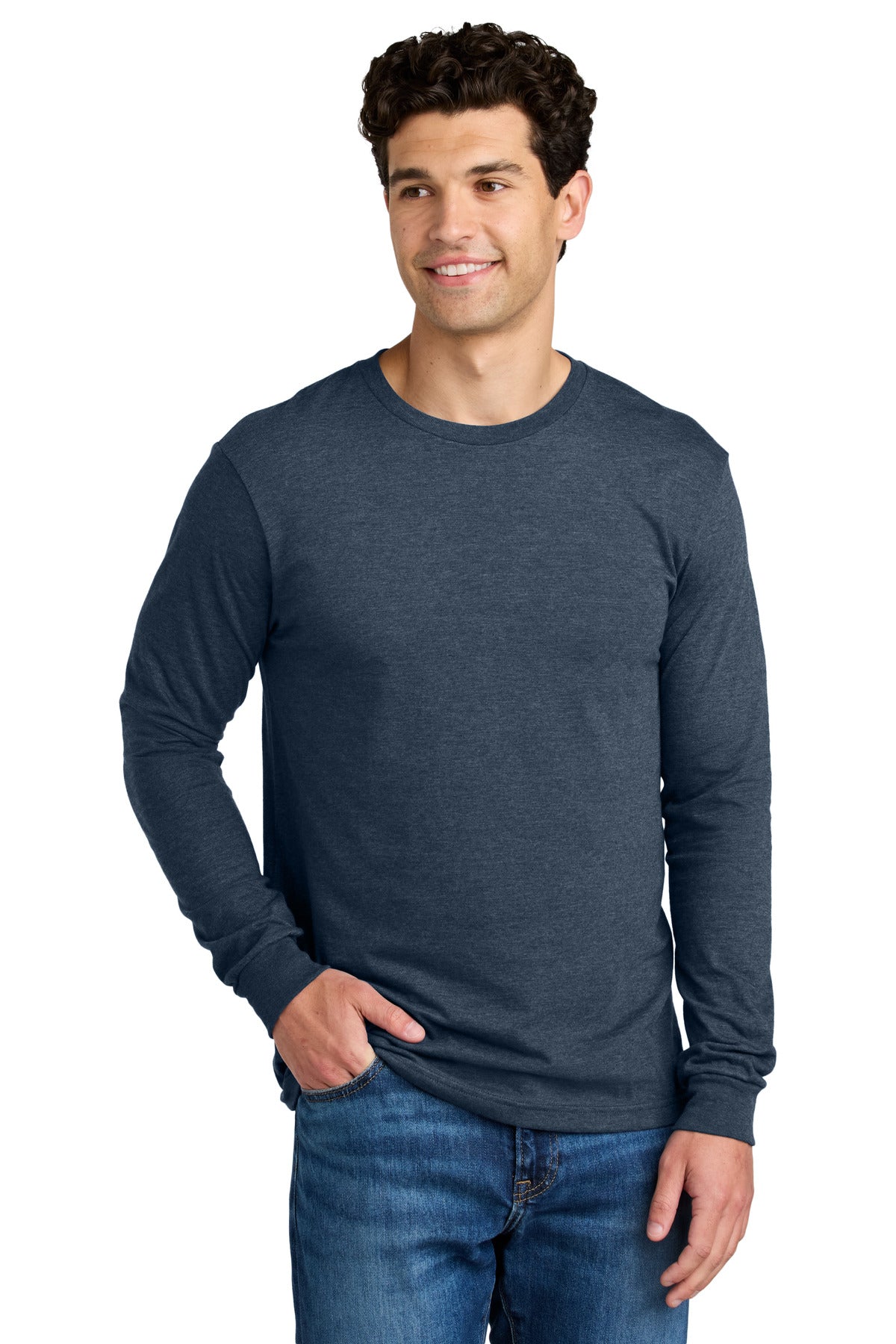 Gildan Softstyle CVC Long Sleeve Tee 64440CVC - Navy Mist