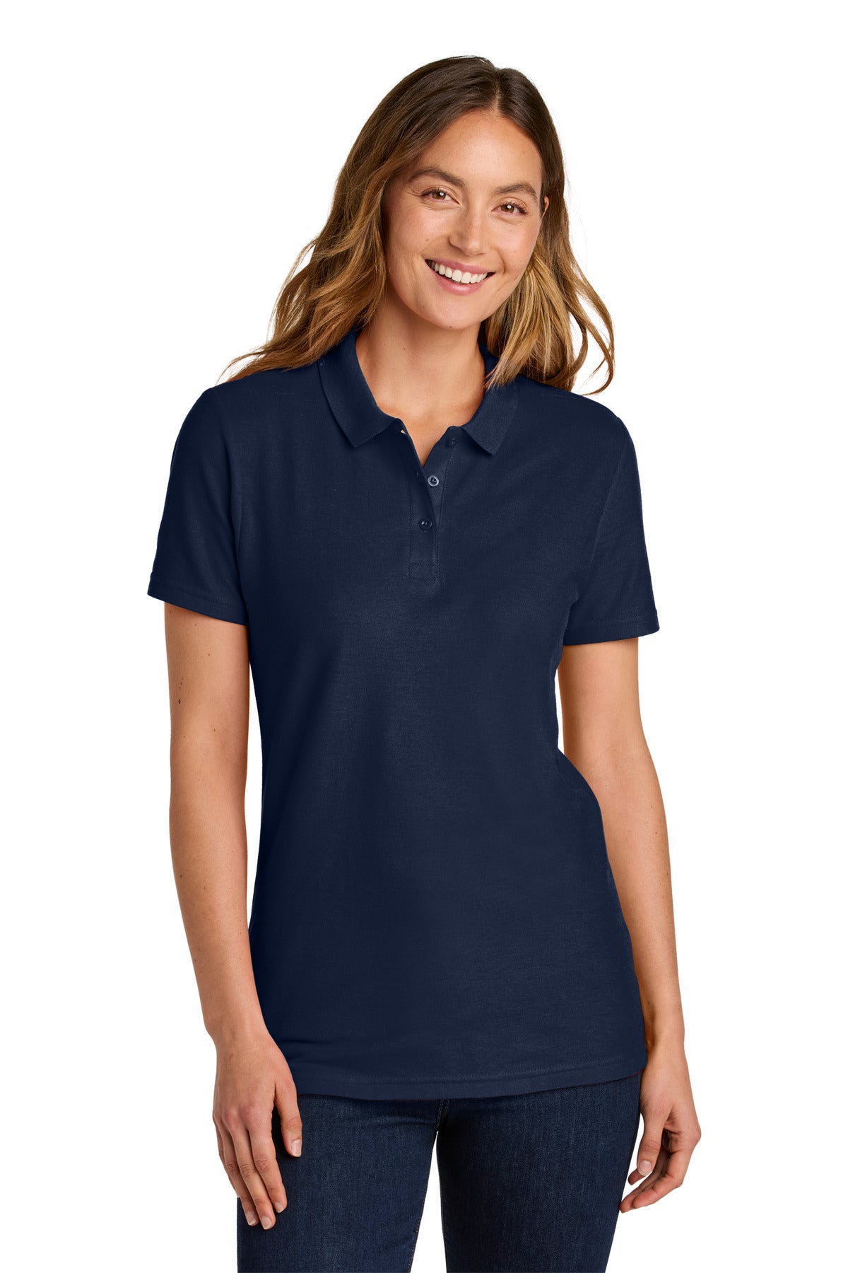 Gildan Softstyle Women's Pique Polo 64800L - Navy