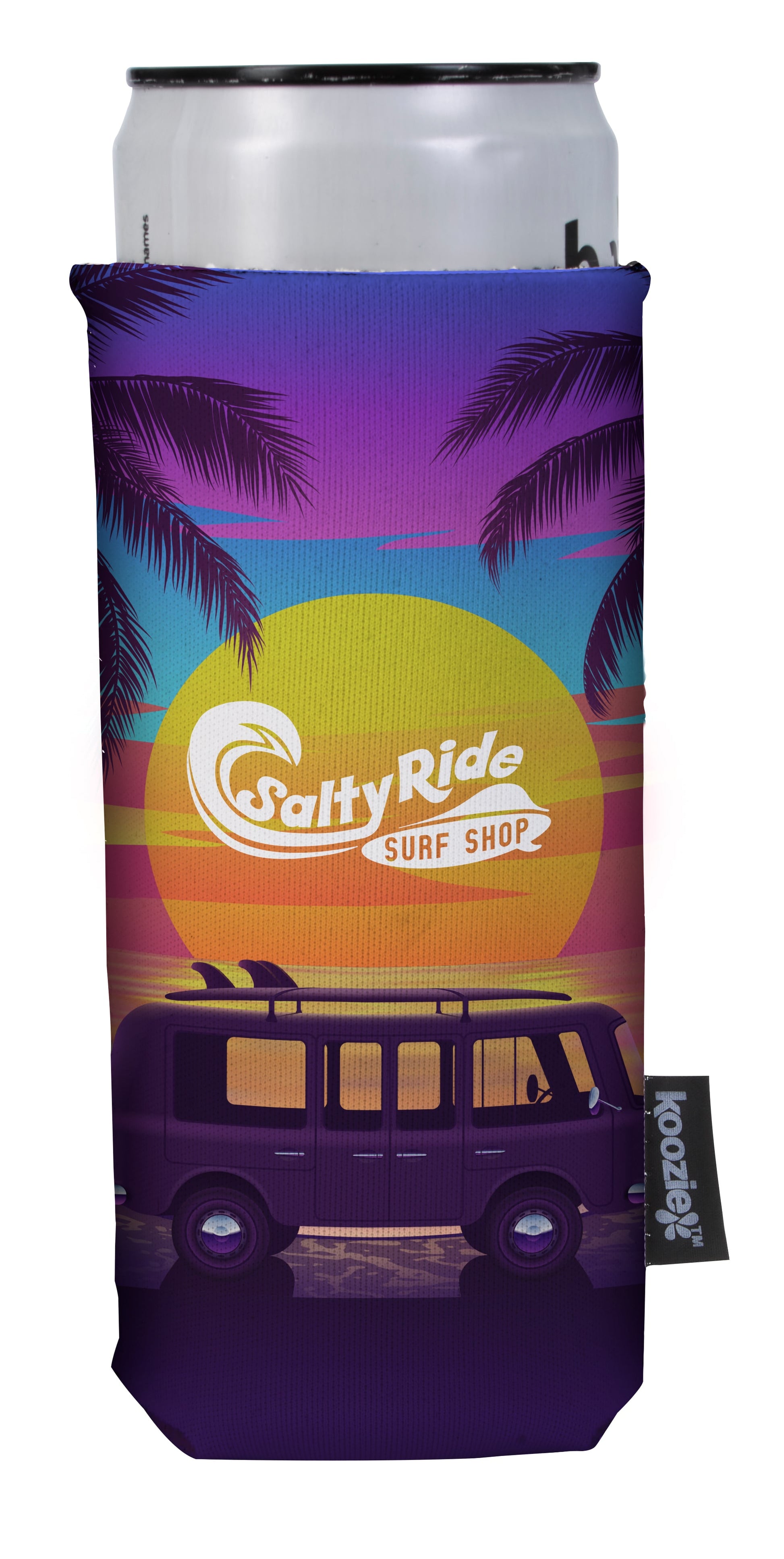 Full-Color Collapsible Slim Neoprene Can Cooler