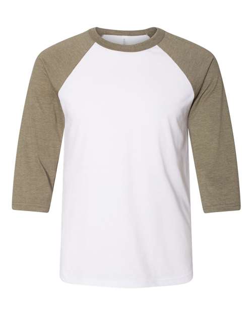 BELLA + CANVAS 3200 - White/ Heather Olive
