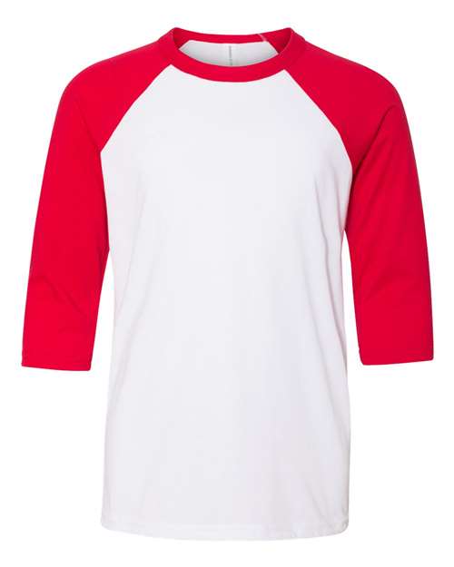 BELLA + CANVAS 3200Y - White/ Red
