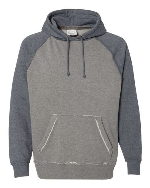 J. America 8885 - Smoke Heather/ Vintage Navy Heather