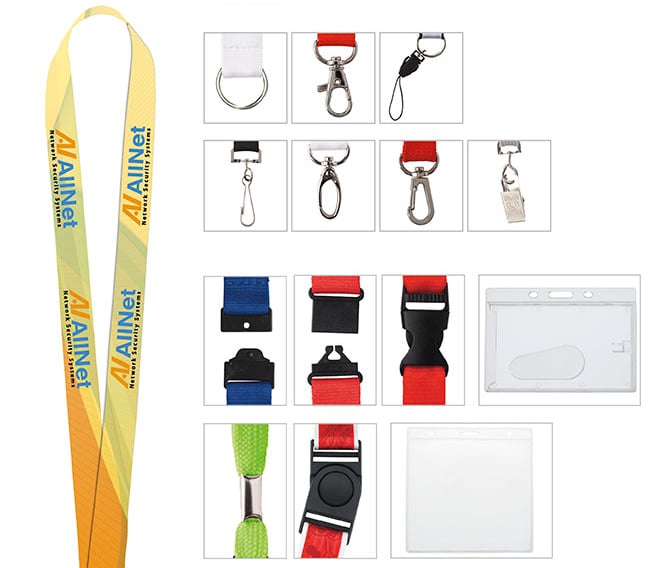 5/8" Polyester 4 Color Lanyard