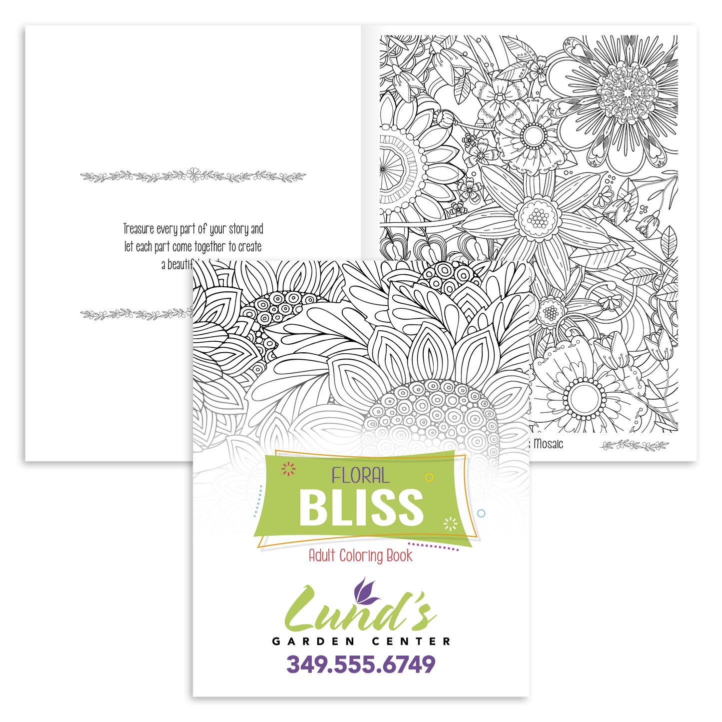 Floral Bliss Adult Coloring Book