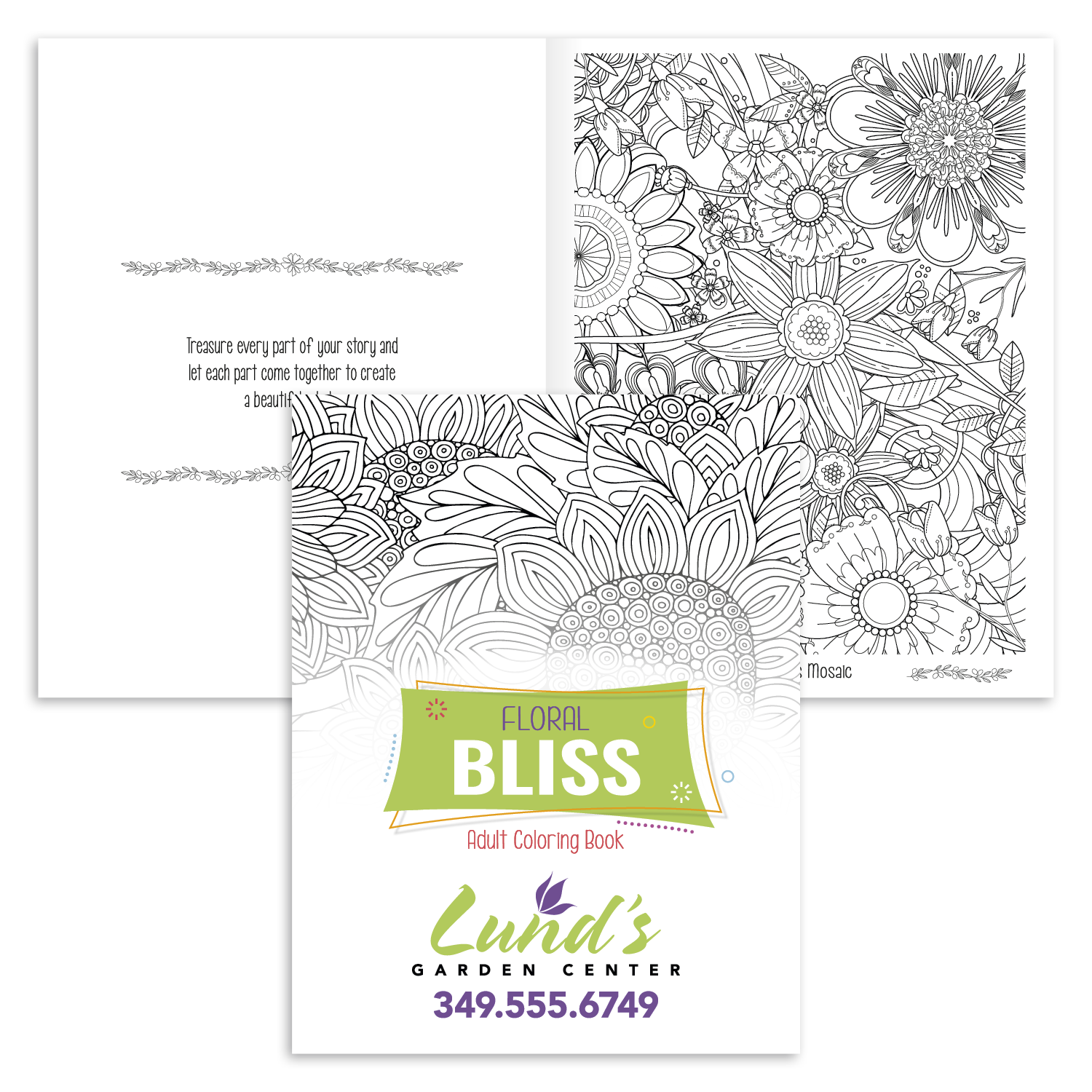 Floral Bliss Adult Coloring Book