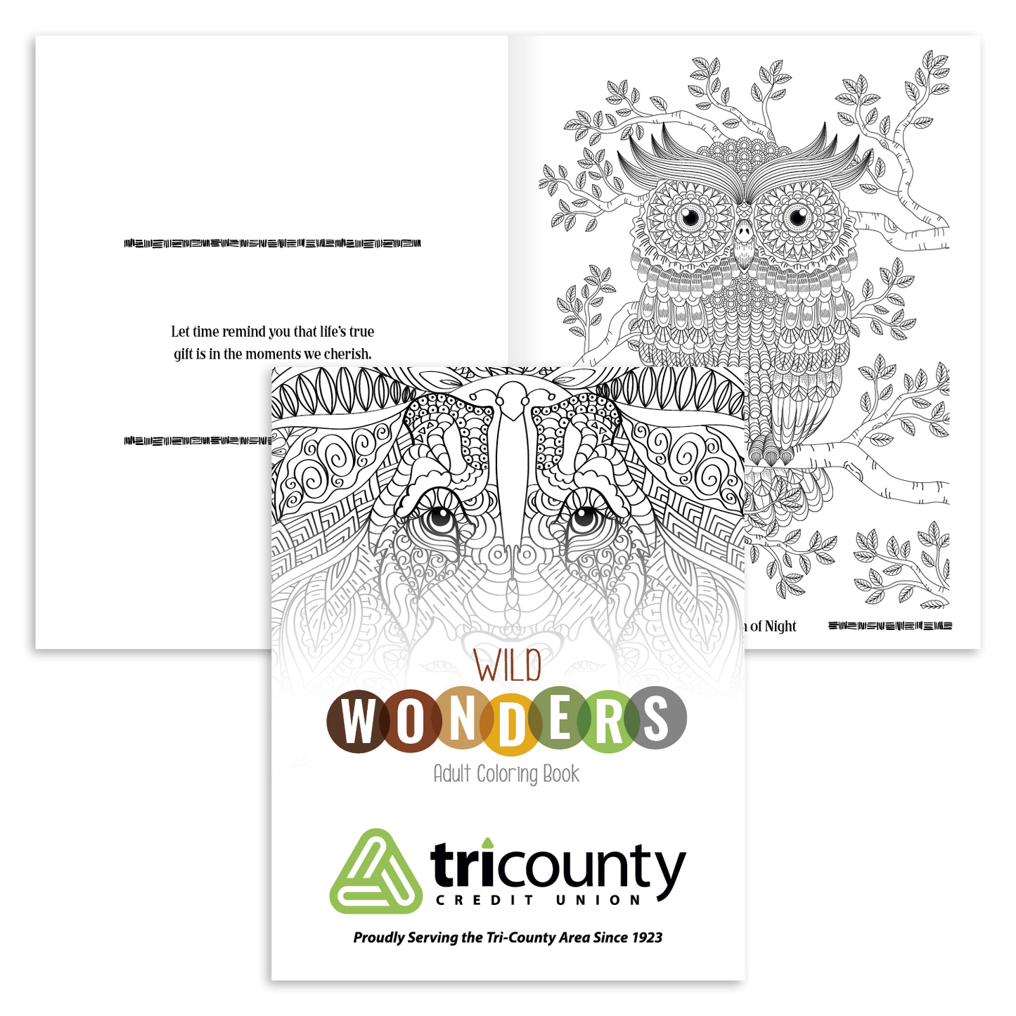 Wild Wonders Adult Coloring Book