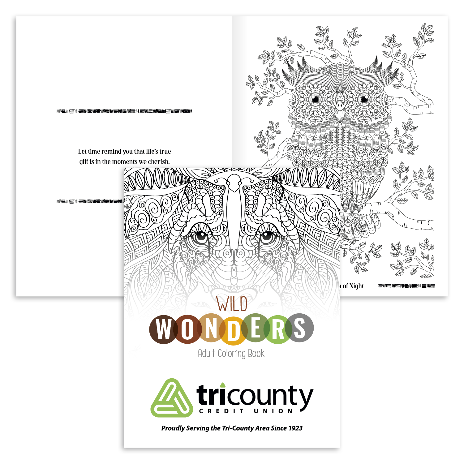 Wild Wonders Adult Coloring Book