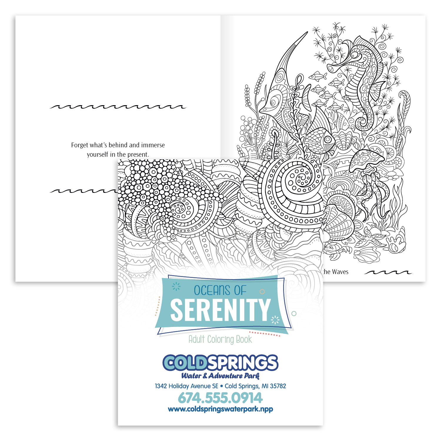 Oceans of Serenity Adult Coloring Book