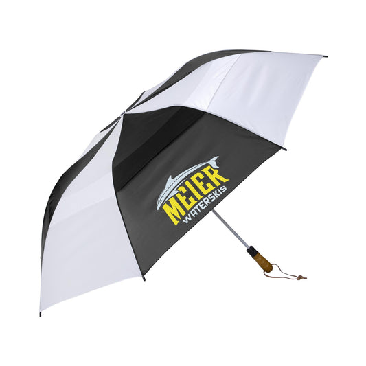 Windjammer® 58" Vented Wooden-Handled Auto-Open Jumbo Compact Umbrella