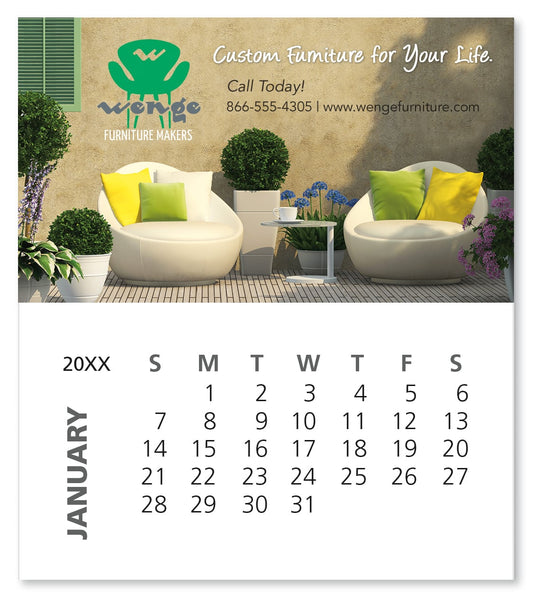 Business Card Magnet with 12-Sheet Calendar