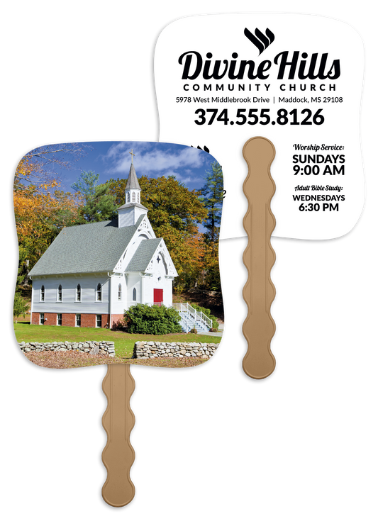 Little White Church - Pictorial Fan
