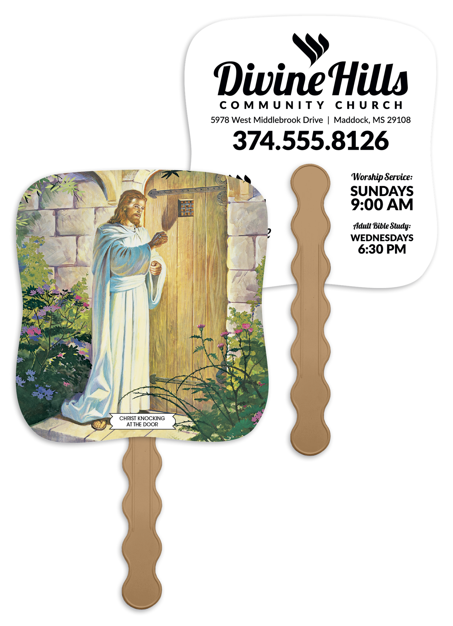 Christ Knocking At The Door - Pictorial Fan