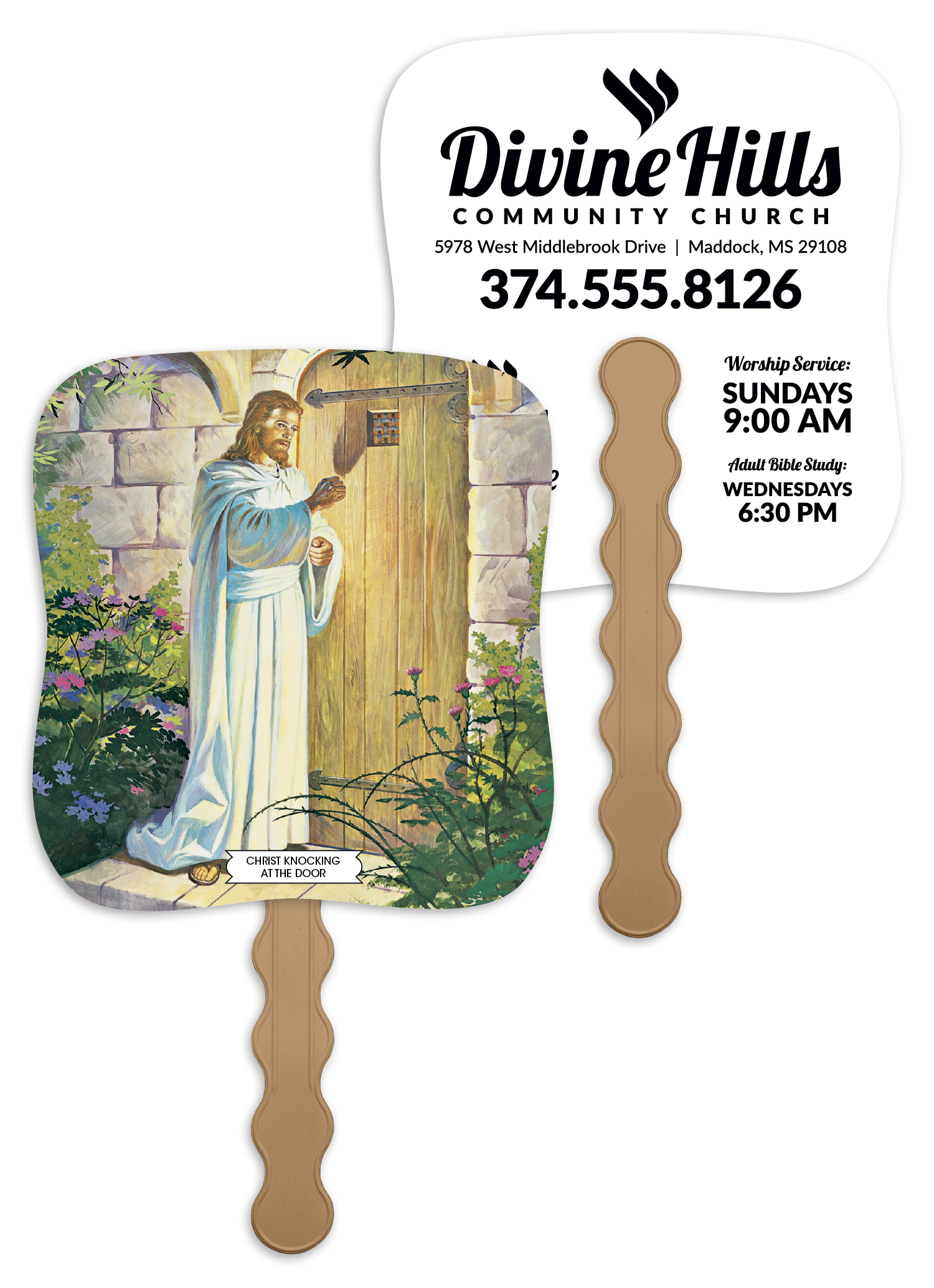 Christ Knocking At The Door - Pictorial Fan