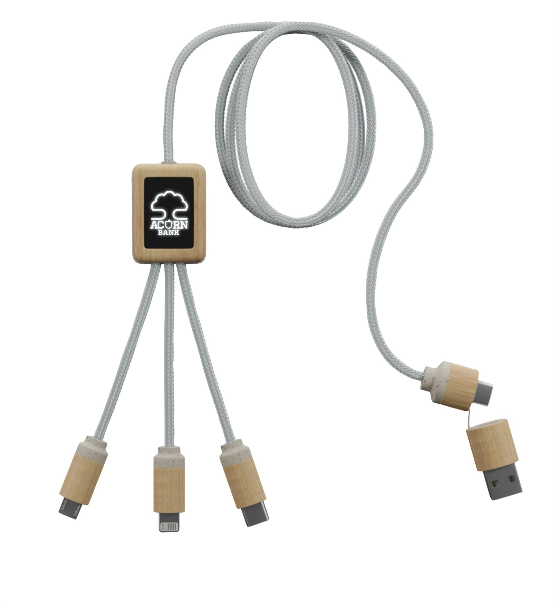 5-in-1 Bamboo Charging Cable 2A