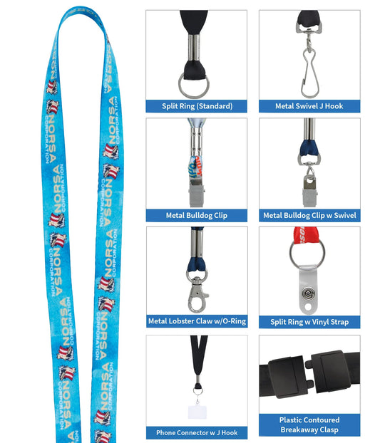 1/2" Fine-Print Lanyard