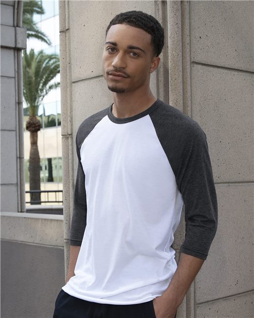 American Apparel BB453US - White/ Heather Black