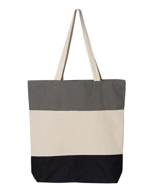 Q-Tees Q125900 - Black/ Natural/ Light Grey