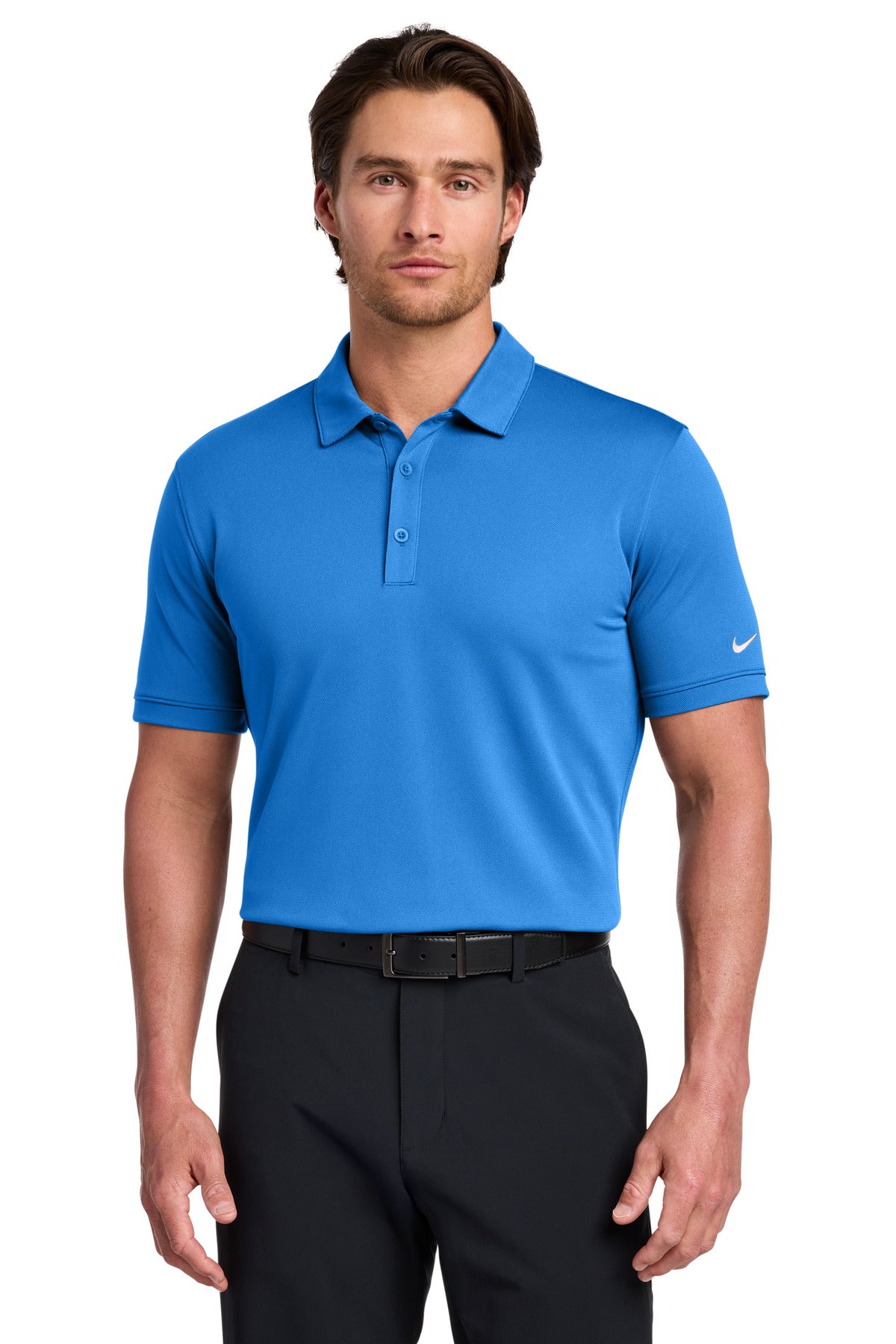 Nike Dri-FIT Solid Icon Pique Modern Fit Polo.  746099 - Light Photo Blue