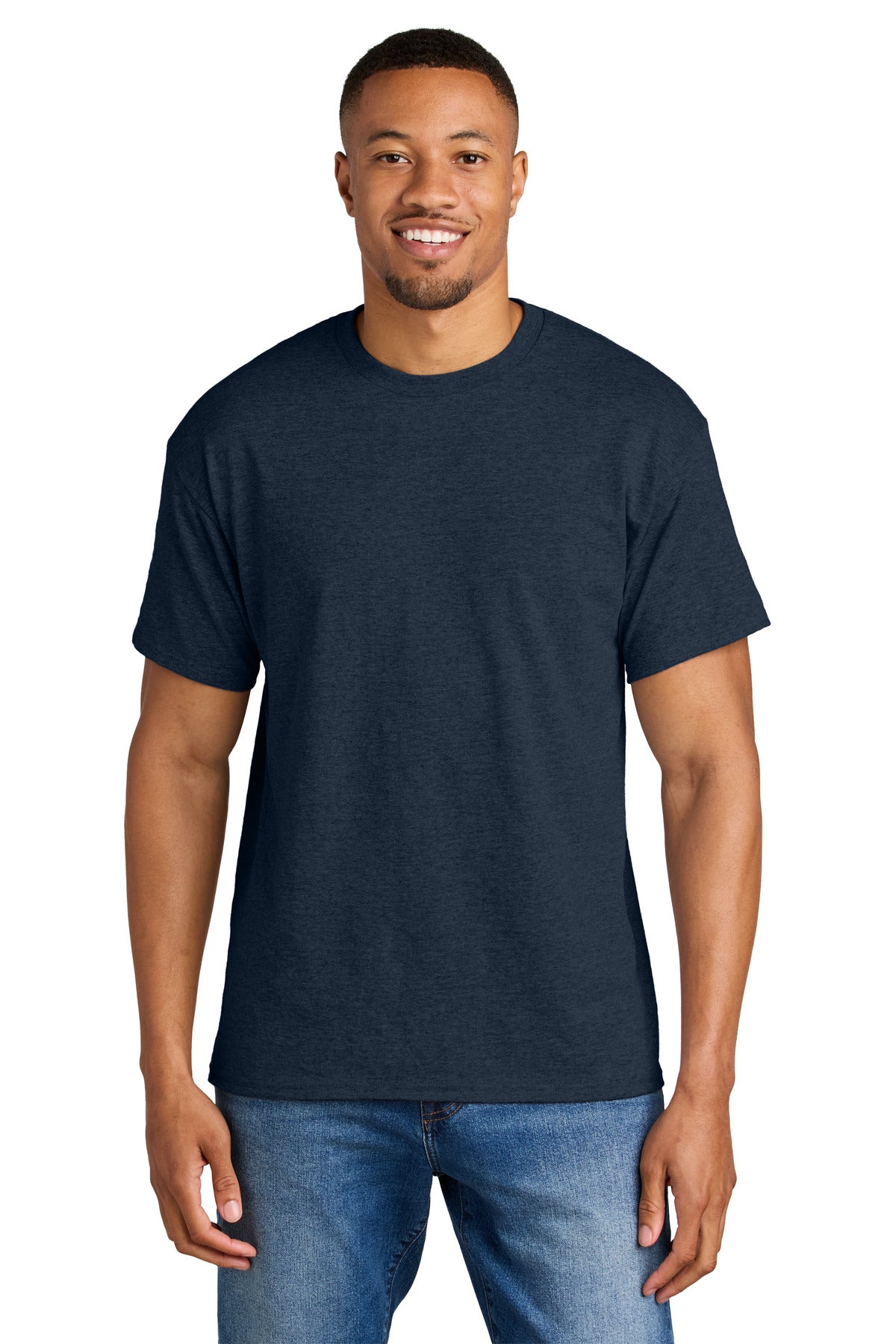 Gildan DryBlend 50 Cotton/50 Poly T-Shirt. 8000 - Heather Dark Navy