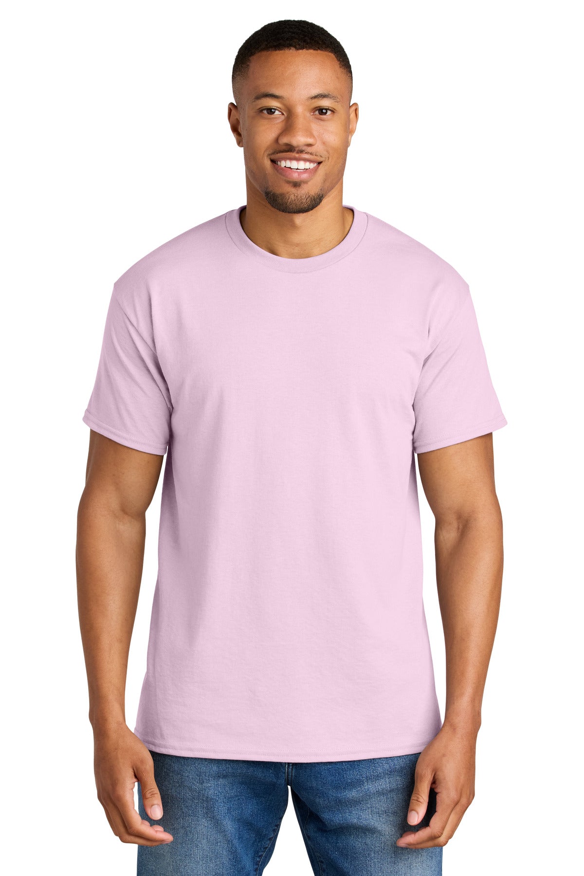 Gildan DryBlend 50 Cotton/50 Poly T-Shirt. 8000 - Light Pink