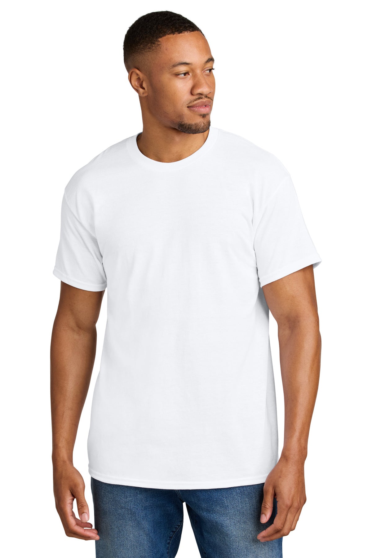 Gildan DryBlend 50 Cotton/50 Poly T-Shirt. 8000 - White