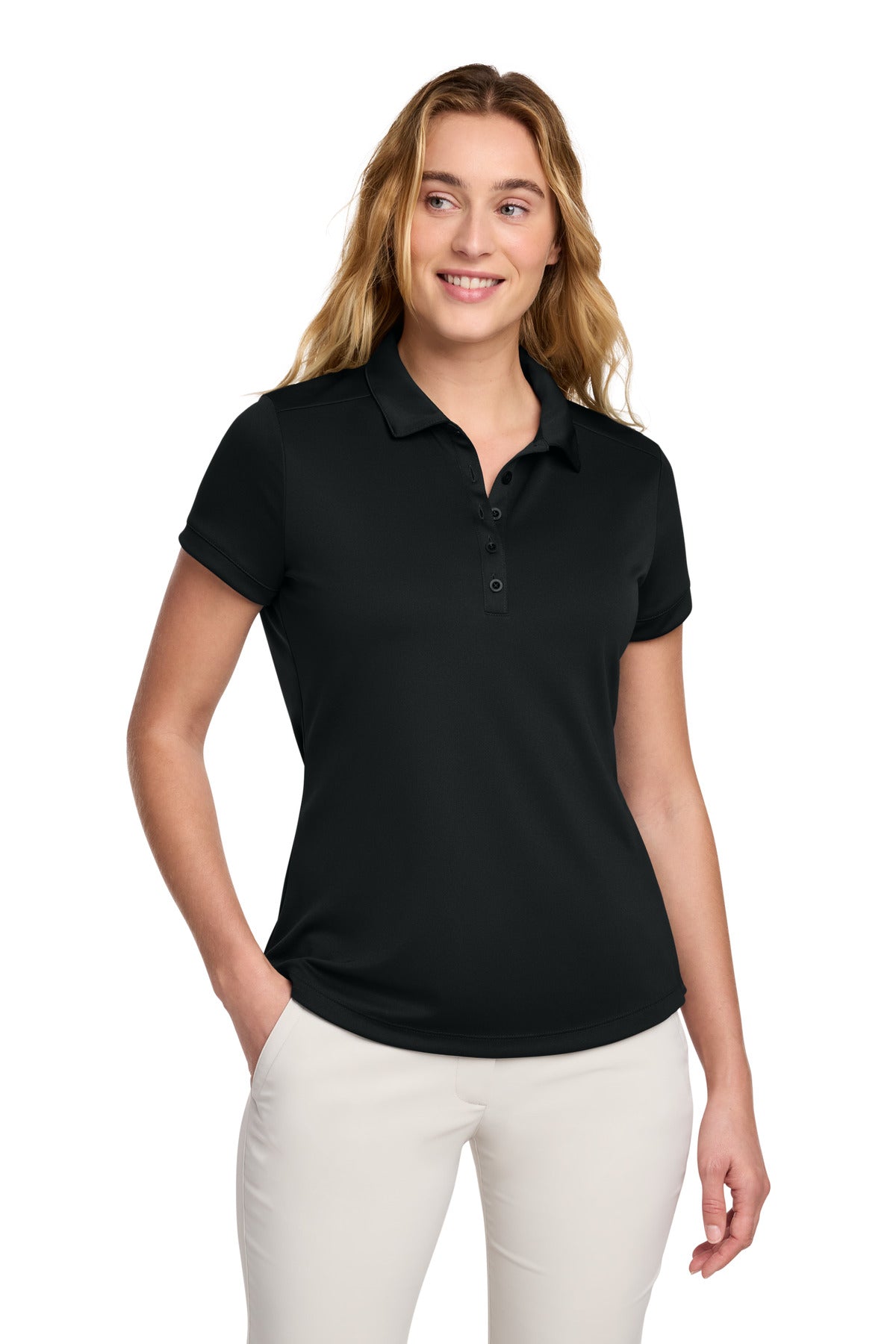 Nike Women's Dri-FIT Players Modern Fit  Polo. 811807 - Black