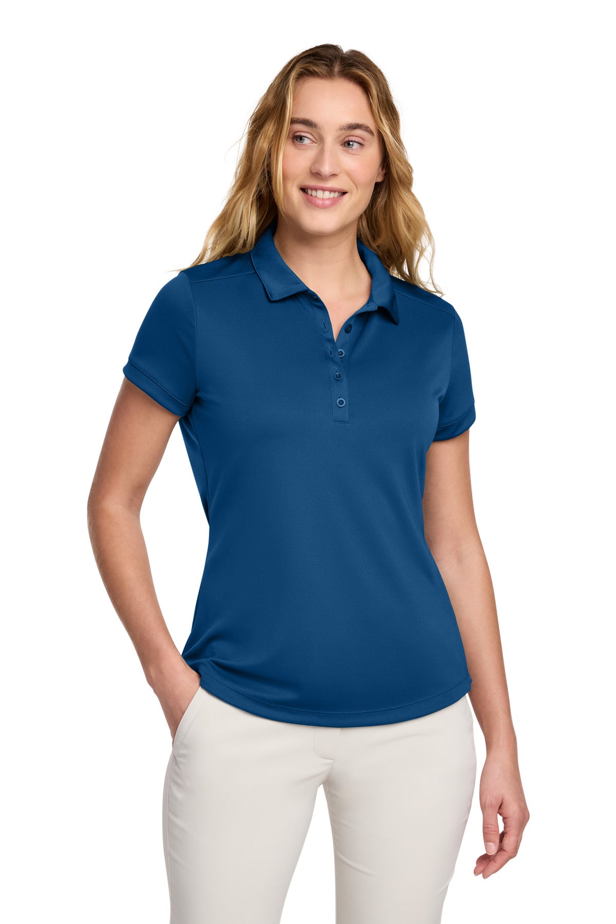 Nike Women's Dri-FIT Players Modern Fit  Polo. 811807 - Gym Blue