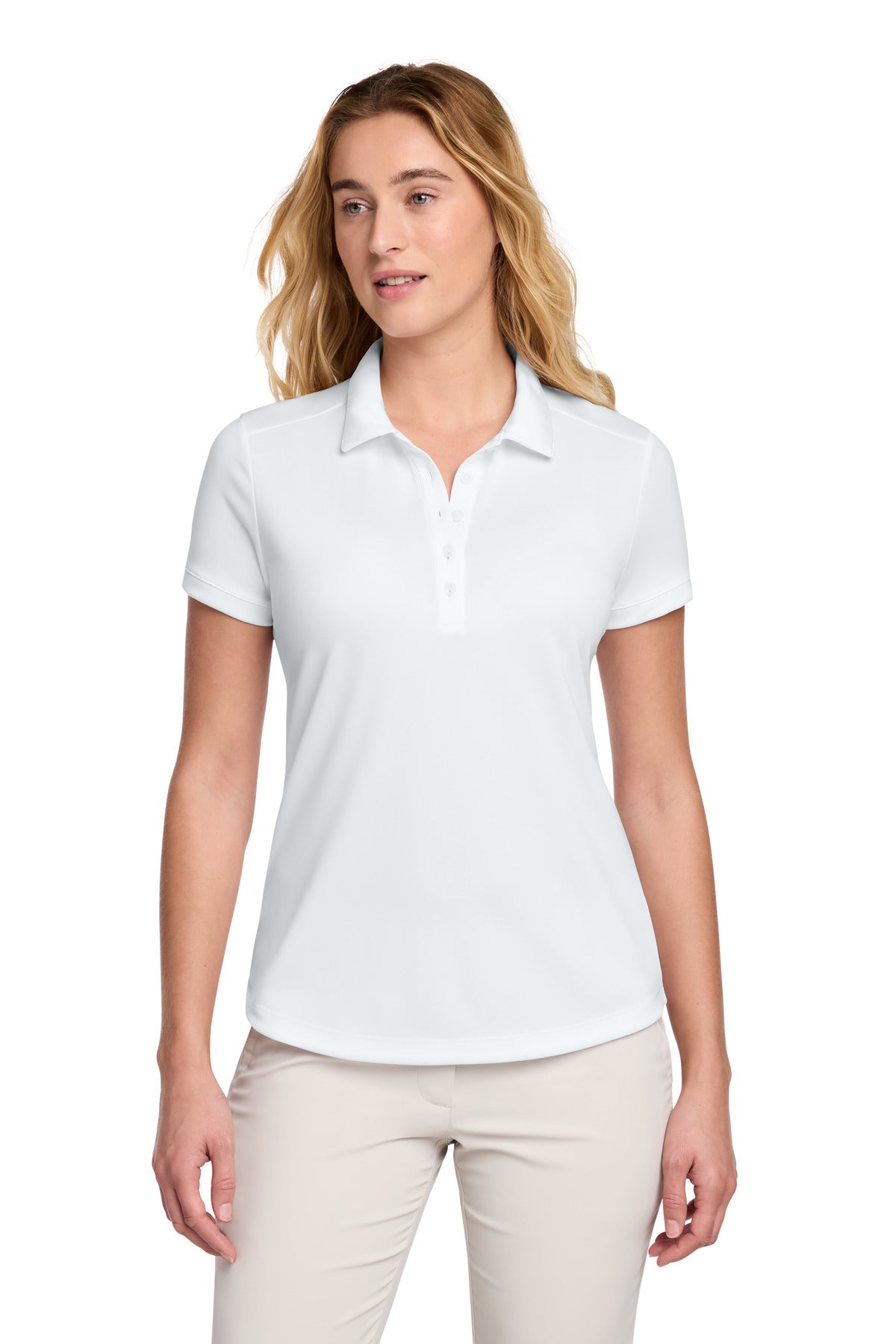 Nike Women's Dri-FIT Players Modern Fit  Polo. 811807 - White