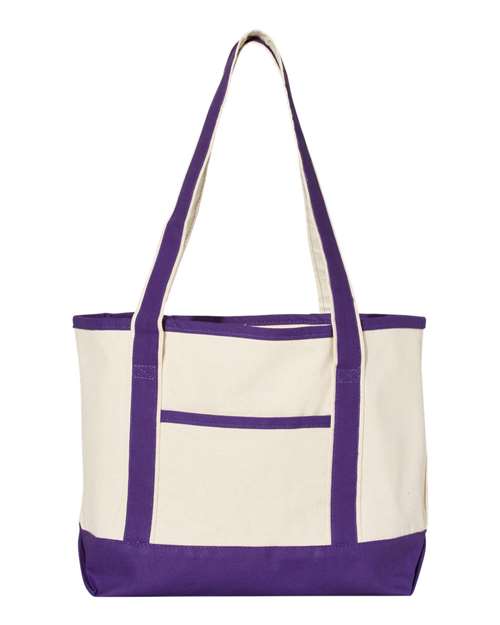 Q-Tees Q125800 - Natural/ Purple