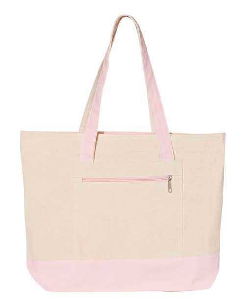 Q-Tees Q1300 - Natural/ Light Pink
