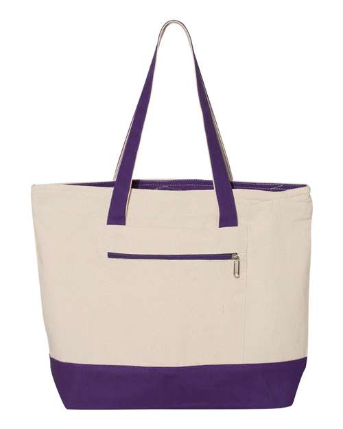 Q-Tees Q1300 - Natural/ Purple