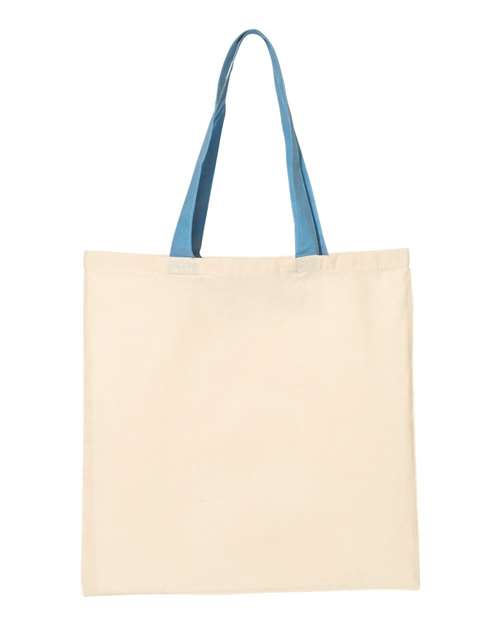 Q-Tees QTB6000 - Natural/ Carolina Blue