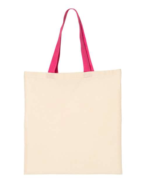Q-Tees QTB6000 - Natural/ Hot Pink