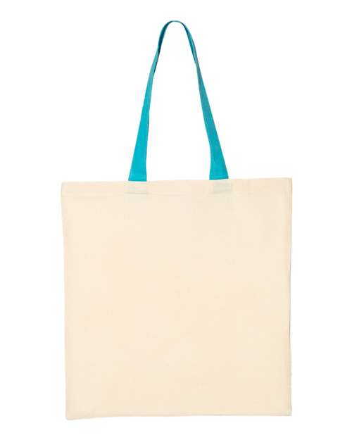 Q-Tees QTB6000 - Natural/ Turquoise