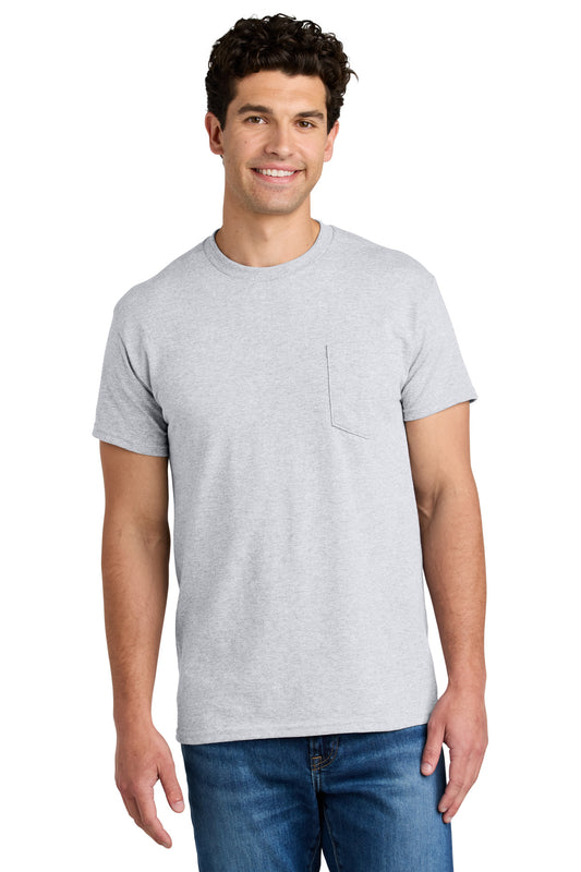 Gildan - DryBlend 50 Cotton/50 Poly Pocket T-Shirt. 8300 - Ash Grey