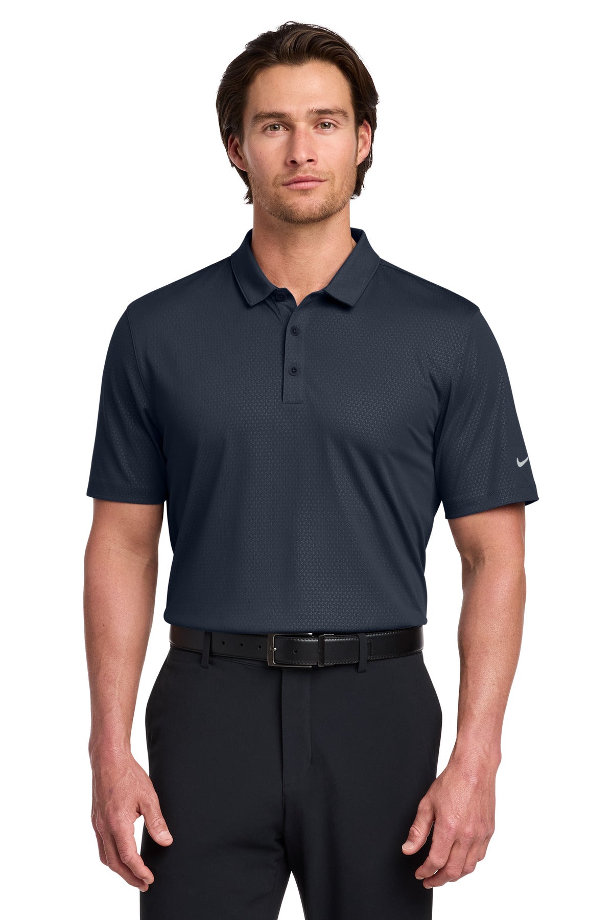 Nike Dri-FIT Embossed Tri-Blade Polo. 838964 - Marine