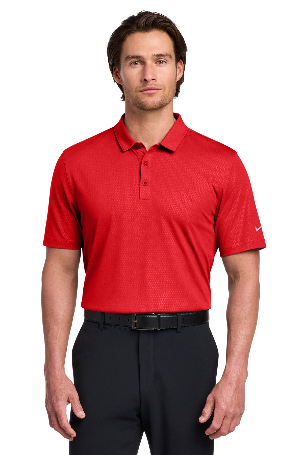Nike Dri-FIT Embossed Tri-Blade Polo. 838964 - University Red