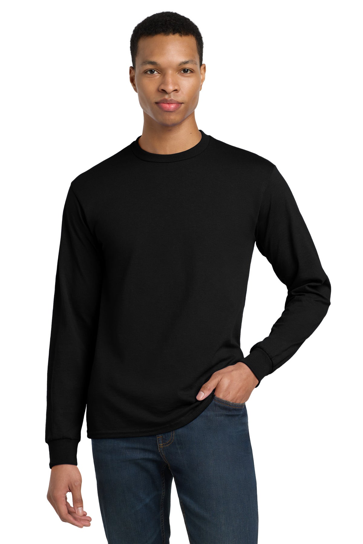 Gildan - DryBlend 50 Cotton/50 Poly Long Sleeve T-Shirt. 8400 - Black