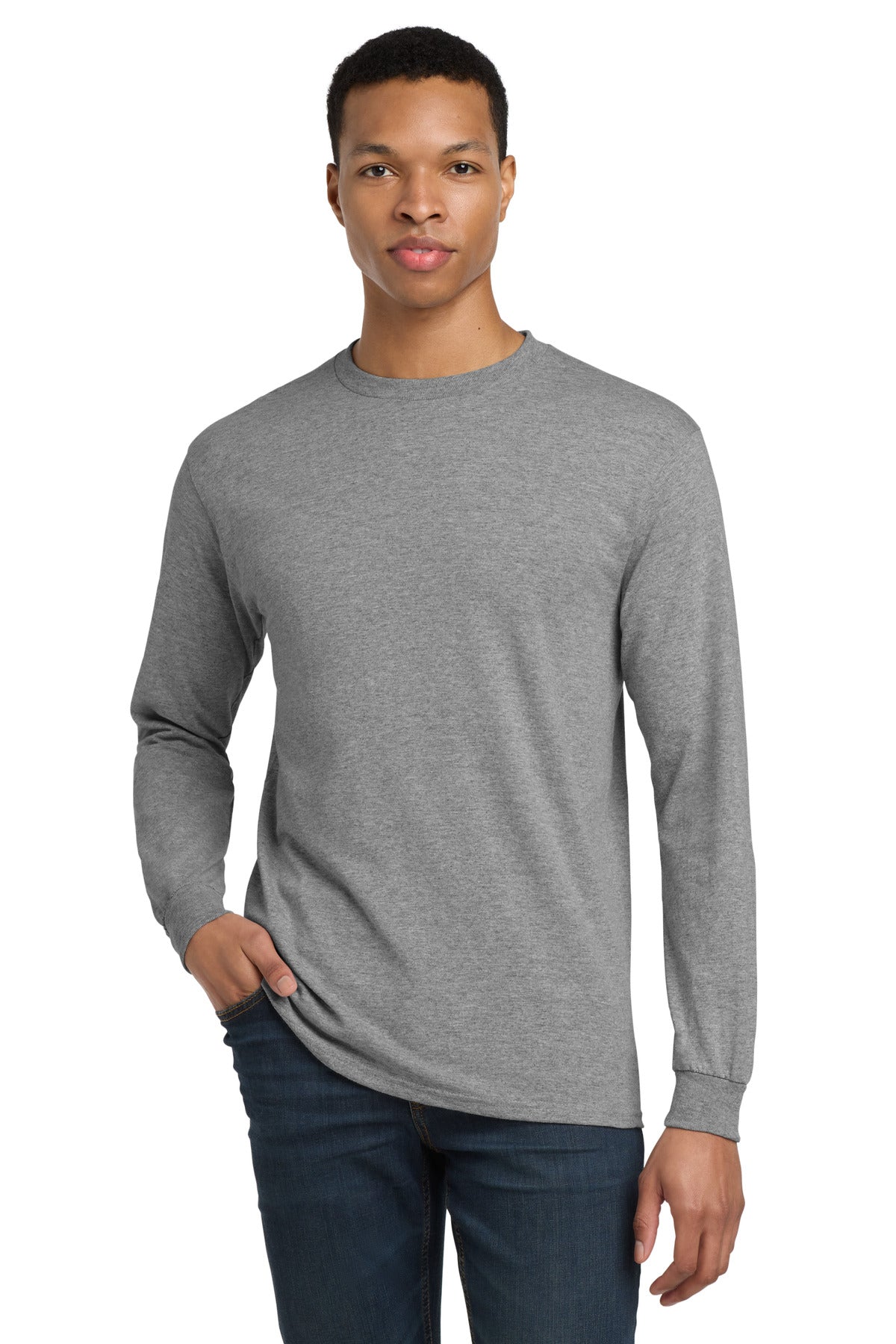 Gildan - DryBlend 50 Cotton/50 Poly Long Sleeve T-Shirt. 8400 - Graphite Heather