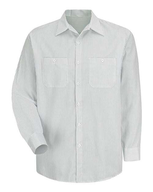Red Kap SP10T - GW-White/ Green Stripe