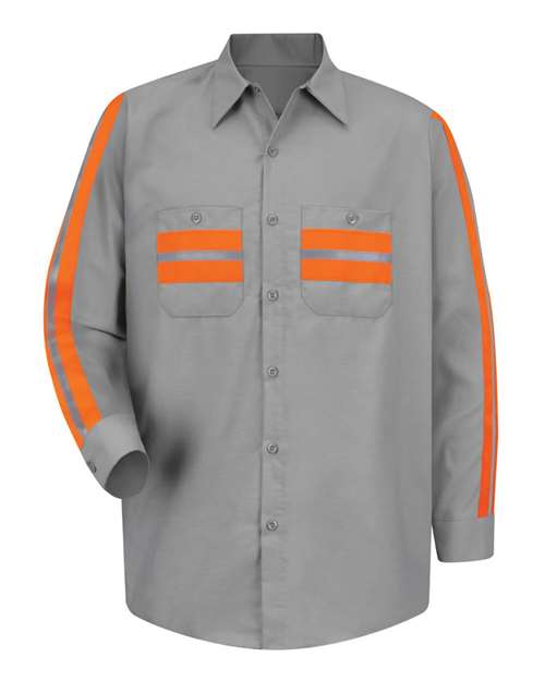 Red Kap SP14ET - Light Grey/ Orange Trim