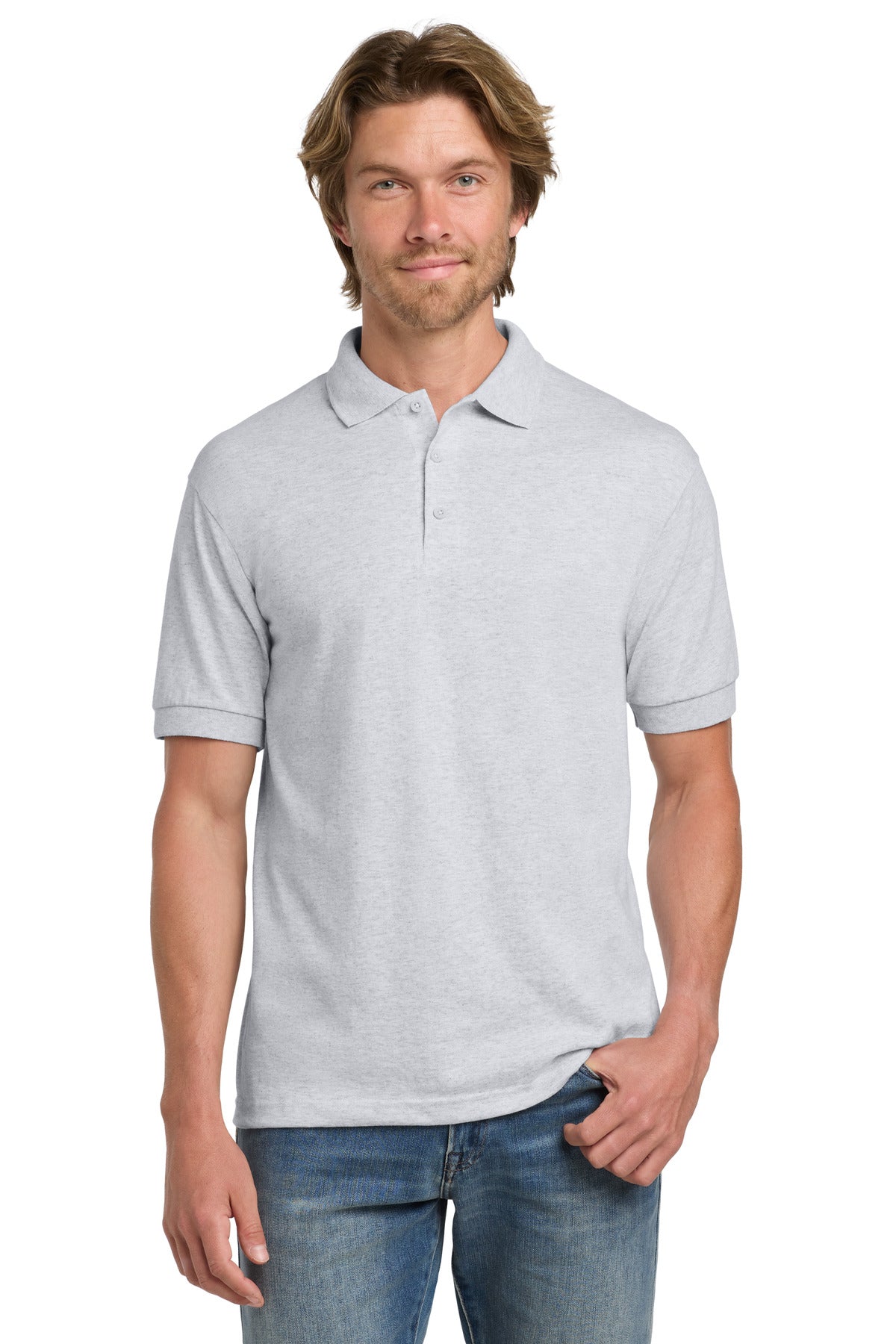 Gildan - DryBlend 6-Ounce Jersey Knit Sport Shirt.  8800 - Ash
