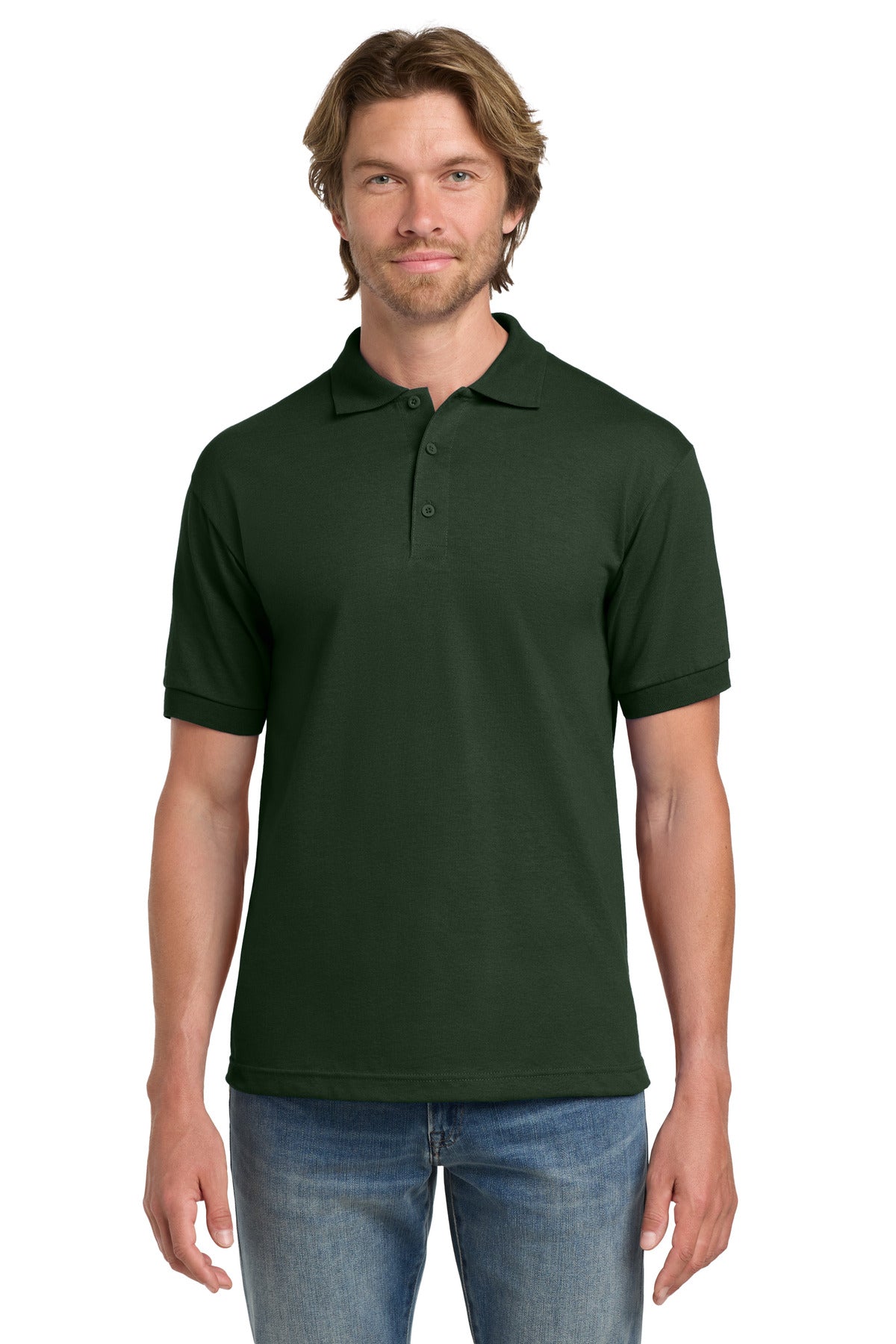 Gildan - DryBlend 6-Ounce Jersey Knit Sport Shirt.  8800 - Forest Green