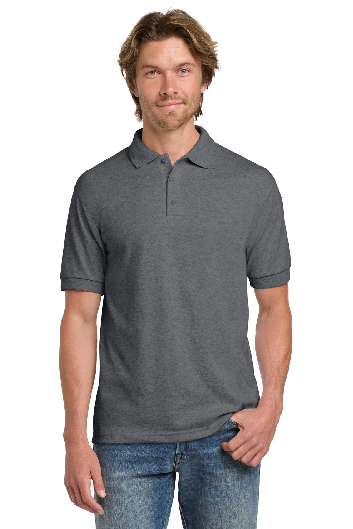Gildan - DryBlend 6-Ounce Jersey Knit Sport Shirt.  8800 - Graphite Heather