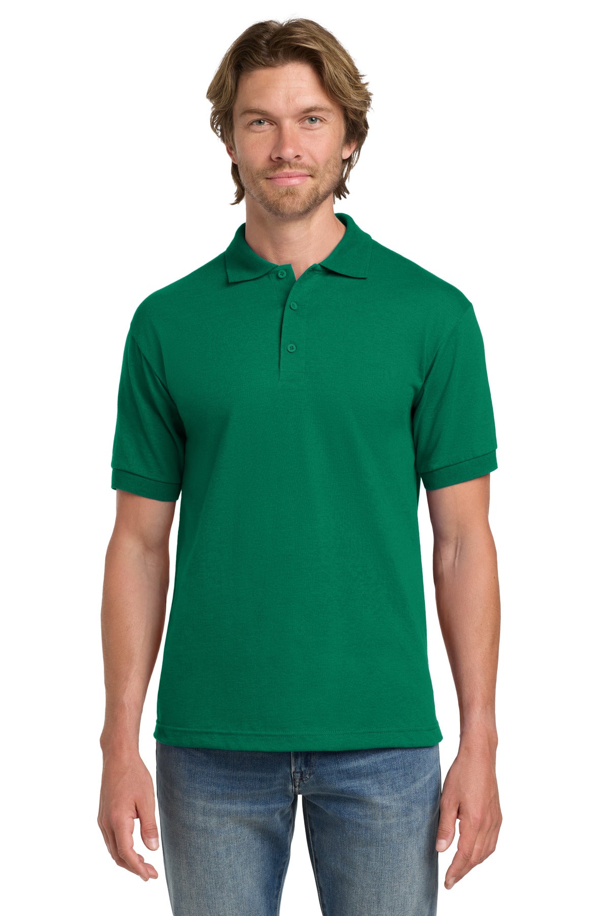 Gildan - DryBlend 6-Ounce Jersey Knit Sport Shirt.  8800 - Kelly Green