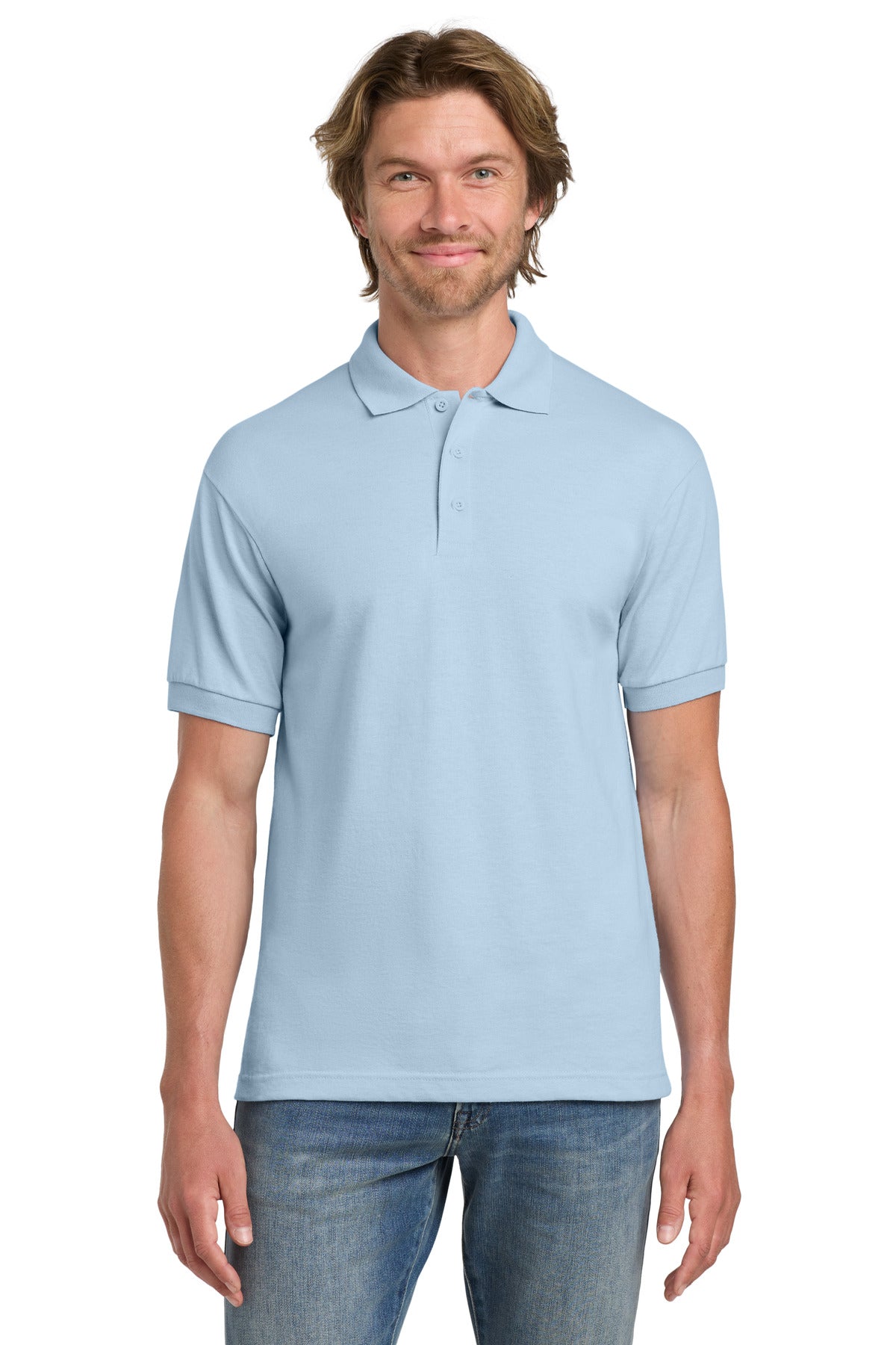Gildan - DryBlend 6-Ounce Jersey Knit Sport Shirt.  8800 - Light Blue