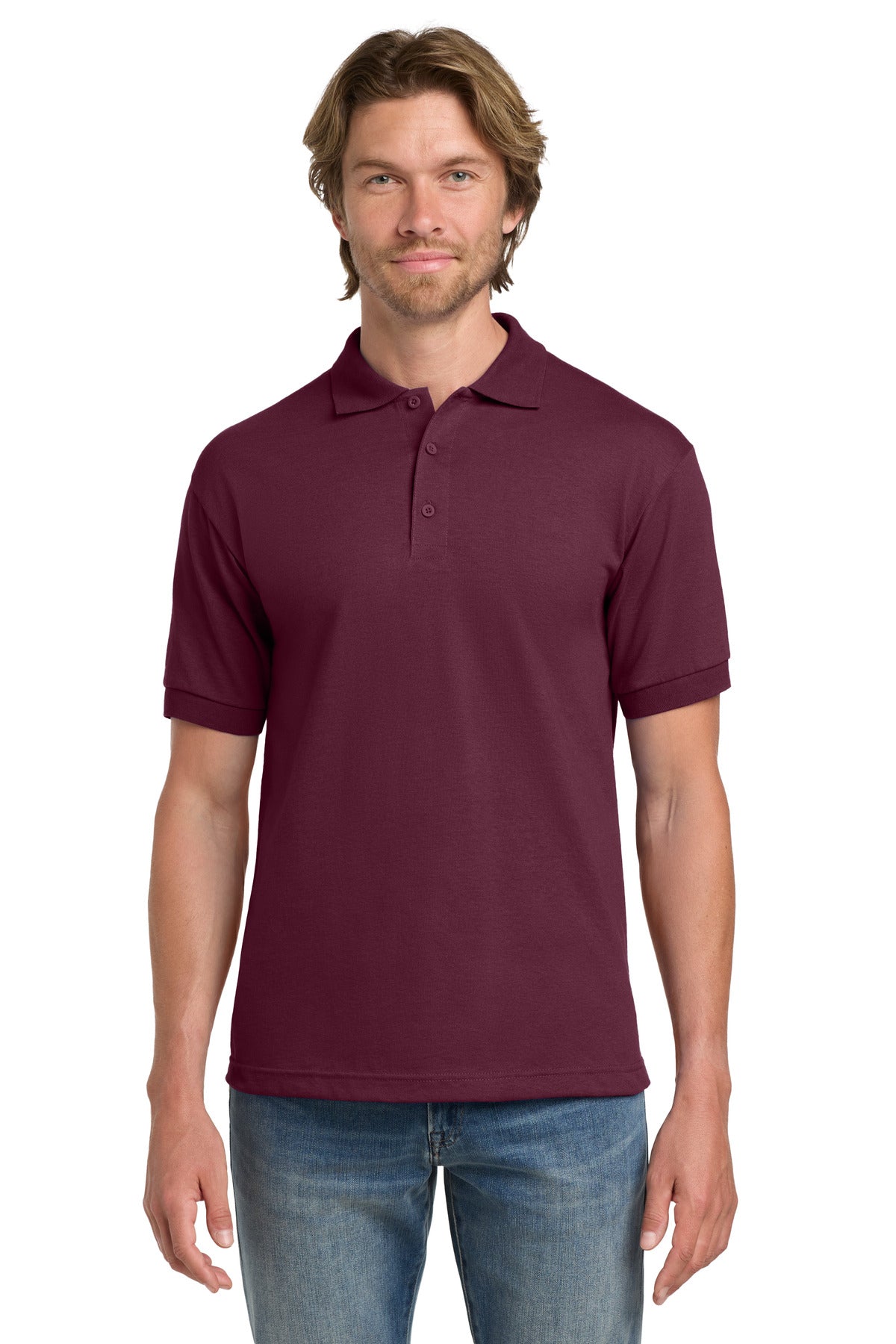 Gildan - DryBlend 6-Ounce Jersey Knit Sport Shirt.  8800 - Maroon