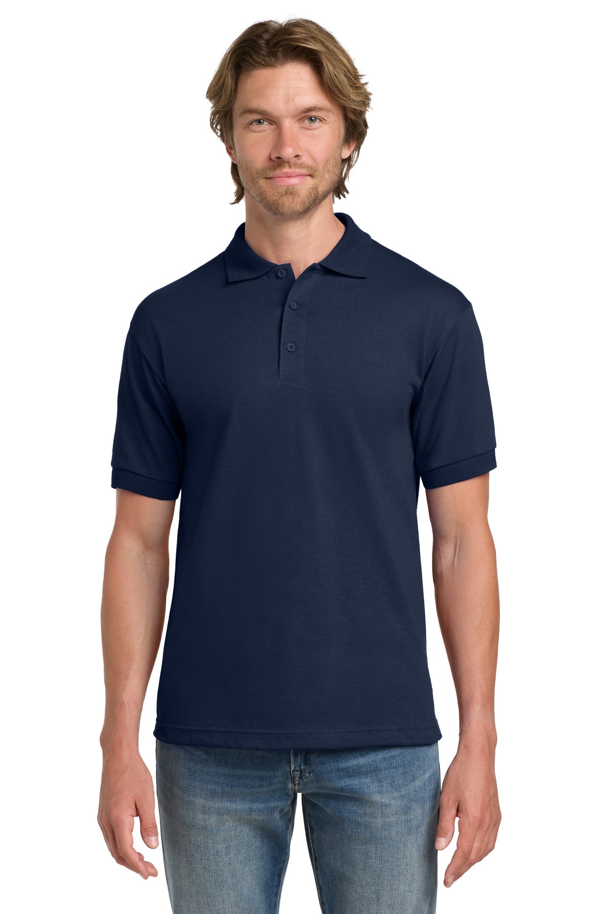 Gildan - DryBlend 6-Ounce Jersey Knit Sport Shirt.  8800 - Navy