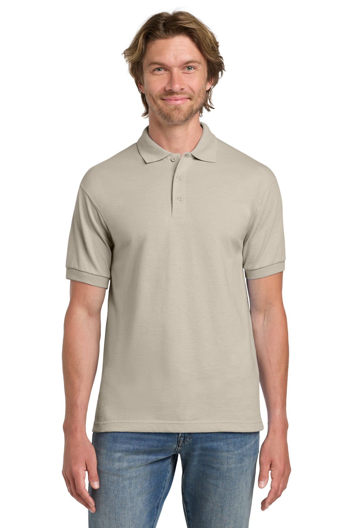 Gildan - DryBlend 6-Ounce Jersey Knit Sport Shirt.  8800 - Sand